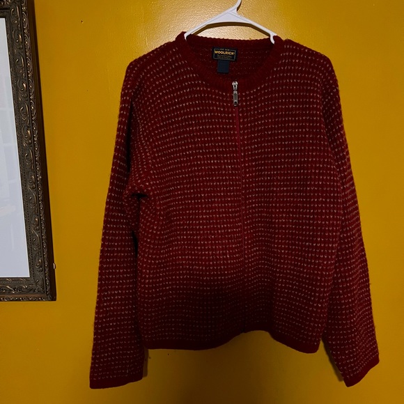 Woolrich Sweaters - Woolrich Women’s Ruby Bird’s Eye Wool Knit Cardigan Size Large